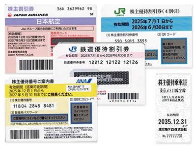 株主優待券（航空・JR・私鉄）